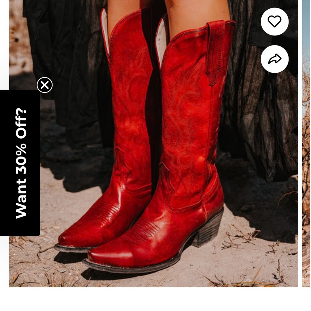 Red Western Cowboy Boots